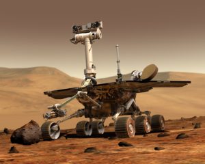 Robot rover on Mars